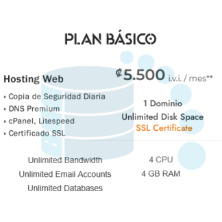 Alojamiento Web Profesional Plan Básico