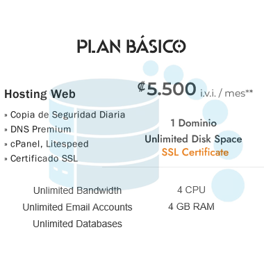 Alojamiento Web Profesional Plan Básico