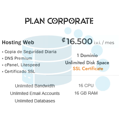 Alojamiento Web Plan Corporate
