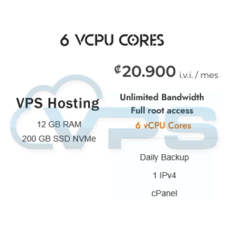 Gazduire VPS 6vCPU Cores - VPS Hosting 6vCPU Cores - Alojamiento VPS 6vCPU Cores